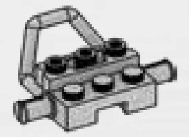 Slope brick 45 4 x 2 inverse with axles & roll bar in Gray, Steel