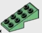 Slope brick 25 2 x 1.67 x 4 with studs on slope in Green, Vertigris