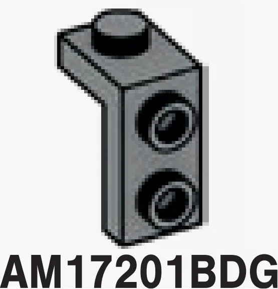 Bracket 1 x 1 - 1 x 2 with studs in Gray, Dark (Flake)