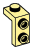 Bracket 1 x 1 - 1 x 2 with studs in Yellow, Pastel