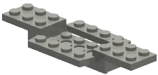 Vehicle body: 4 x 10 with recessed center in Black