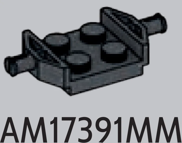 Plate 2 x 2 with wheels holder in Gray, Dark (Metallic)