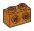 Brick Modified 1 x 2 with side studs in Gold, Tarnished