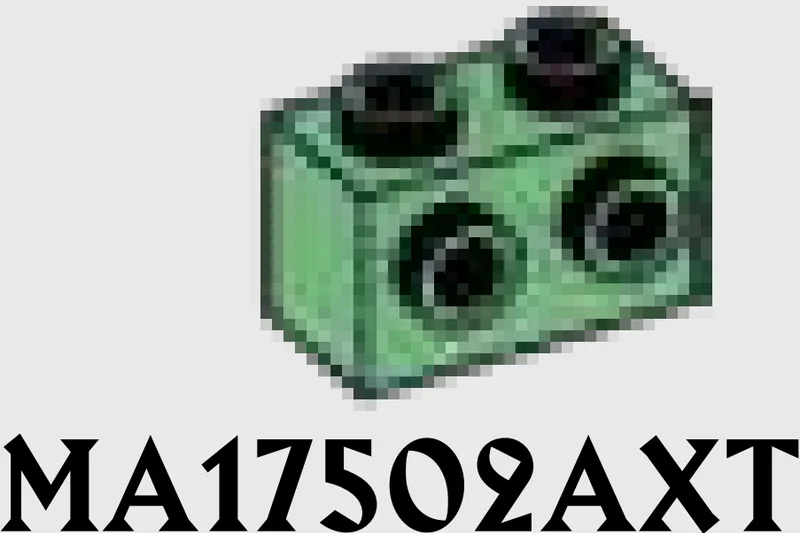 Brick Modified 1 x 2 with side studs in Green, Vertigris (Sand Green)