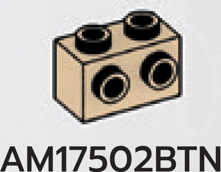 Brick Modified 1 x 2 with side studs in Sand, Dark