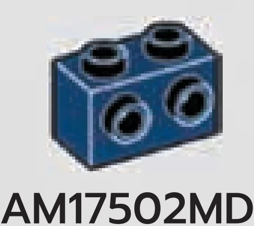 Brick Modified 1 x 2 with side studs