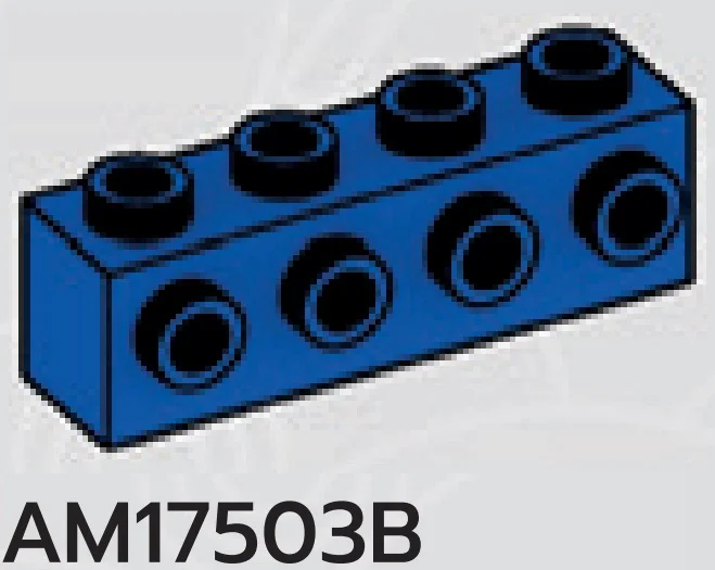 Brick Modified 1 x 4 with side studs in Blue