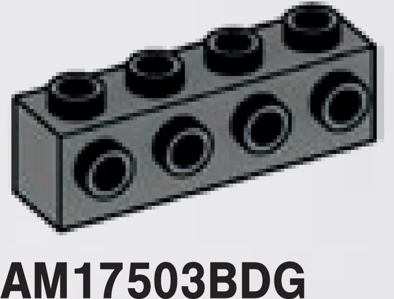 Brick Modified 1 x 4 with side studs in Gray, Dark (Flake)