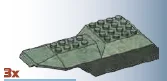 Panel 5 x 12 corner front left, armored in Green, Jungle (Camo)