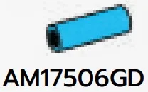 Connector: pipe, small 2 studs long in Blue, Rich Sky