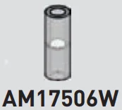 Connector: pipe, small 2 studs long in Clear (Translucent)