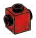 Brick Modified 1 x 1 with Studs on Two Opposite Sides in Red (Camo)
