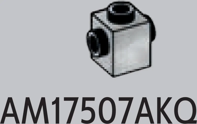 Brick Modified 1 x 1 with Studs on Two Opposite Sides in White with Black Marbling (Camo)