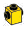 Brick Modified 1 x 1 with Studs on Two Opposite Sides in Yellow, Lemon