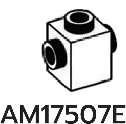 Brick Modified 1 x 1 with Studs on Two Opposite Sides in White