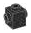 Brick Modified 1 x 1 with Studs on Two Opposite Sides in Metal, Gunmetal (Metallic)
