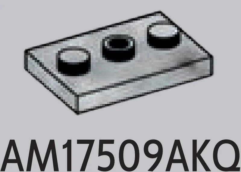 Plate 2 x 3 with 3 studs in White with Black Marbling (Camo)