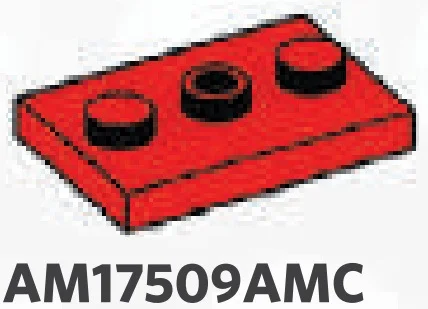 Plate 2 x 3 with 3 studs in Red, Flame