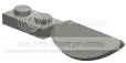 Plate 1 x 2 with ramming blade on side, left in Gray, Light (Metallic)