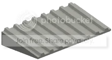 Slope brick 25 4 x 8 corrugated in Gray, Dark (Metallic)