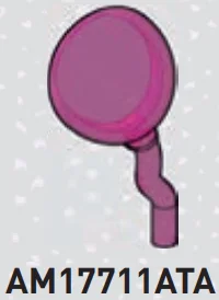 Figure, accessory: balloon in Bright Pink, Sparkle (Translucent)