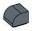 Brick 1 x 1 two-thirds-height with half-curved top in Gray, Dark (Flake)