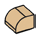 Brick 1 x 1 two-thirds-height with half-curved top in Sand, Dark