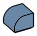 Brick 1 x 1 two-thirds-height with half-curved top