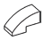Slope 1 x 1 x 2 Curved in White, Eggshell