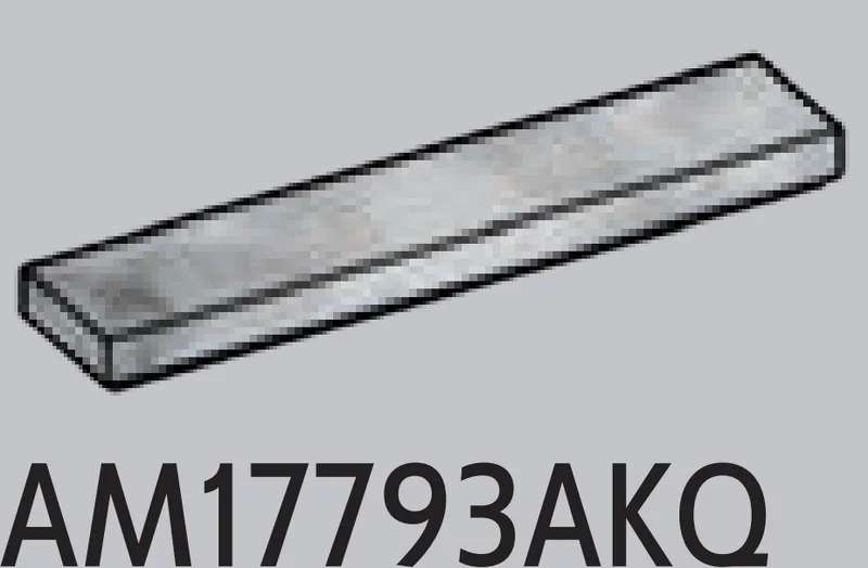 Tile 1 x 5 in White with Black Marbling (Camo)