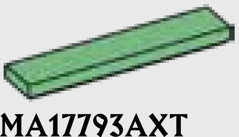 Tile 1 x 5 in Green, Vertigris (Sand Green)