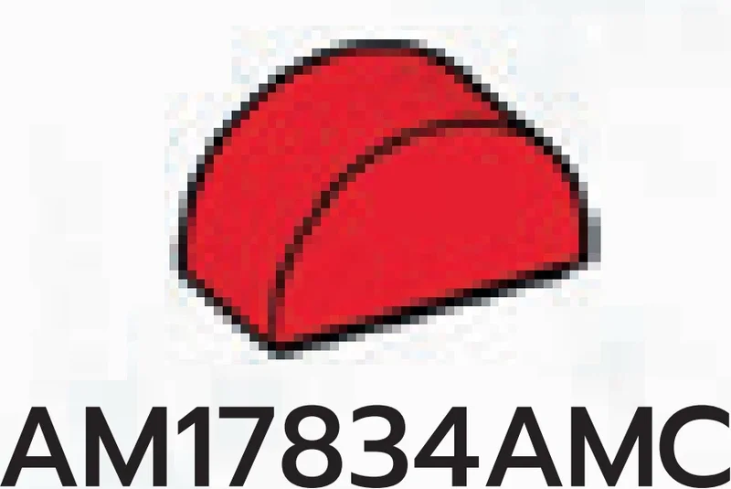 Brick 1 x 2 round top in Red, Flame