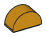 Brick 1 x 2 round top in Gold, Tarnished