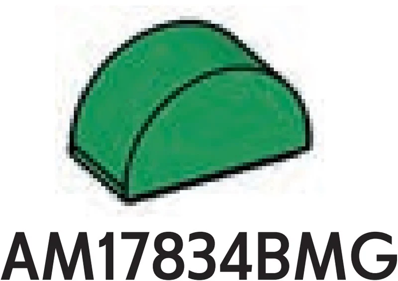 Brick 1 x 2 round top in Green, Forest