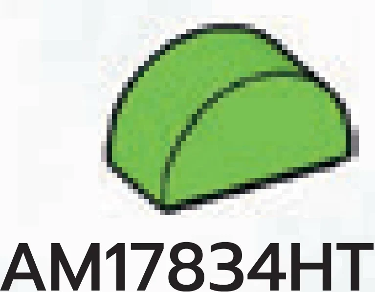 Brick 1 x 2 round top in Green, Soft Grass