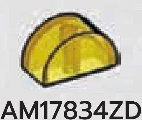Brick 1 x 2 round top