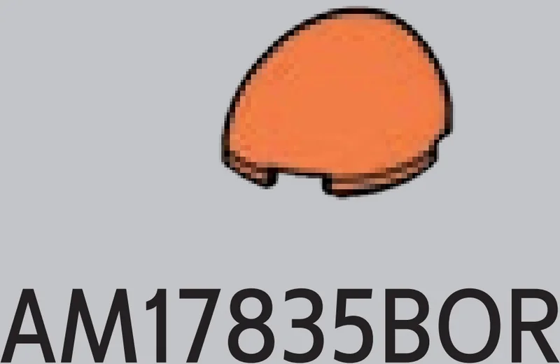 Brick Round 1 x 2 half dome in Orange, Bright