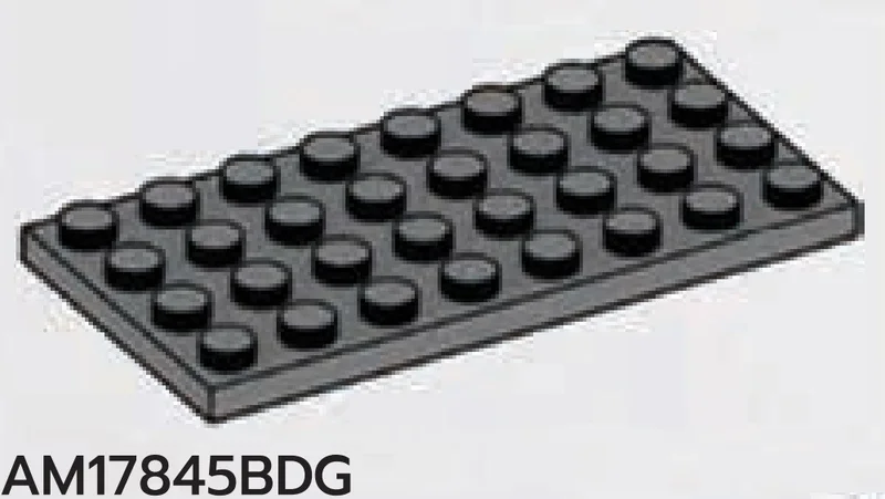 Plate 4 x 8 in Gray, Dark (Flake)