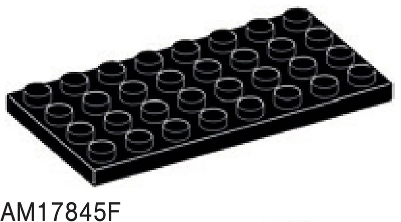 Plate 4 x 8 in Black