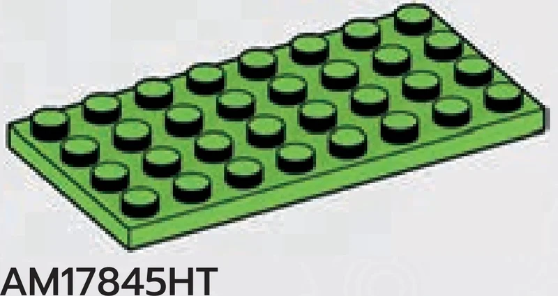 Plate 4 x 8 in Green, Soft Grass