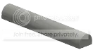 Brick 1 x 6 with curved top in Gray, Steel