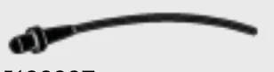 Antenna, whip on small peg in Black