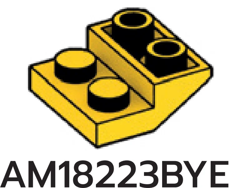 Slope Inverted 25 2 x 2 in Yellow, Lemon