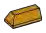 Slope 1 x 2 with Beveled Top on Three Sides in Gold, Tarnished