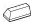 Slope 1 x 2 with Beveled Top on Three Sides in White