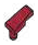 Slope panel 1 x 2 on small vertical peg in Red, Dark (Flake)