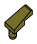 Slope panel 1 x 2 on small vertical peg in Green, Olive Drab (Infinite Green) (Metallic)
