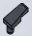 Slope panel 1 x 2 on small vertical peg in Gray, Dark (Metallic)
