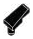 Slope panel 1 x 2 on small vertical peg in Black (Metallic)