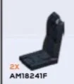 Fixture, chair: car seat, contoured headrest, hole in back in Brown, Milk Chocolate